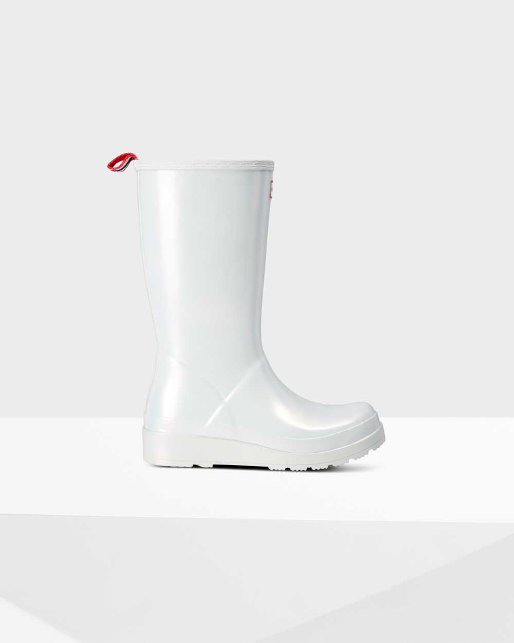 Womens Hunter Original Play Tall Nebula Mid-Calf Rain Boots Silver | MYAKXS-402